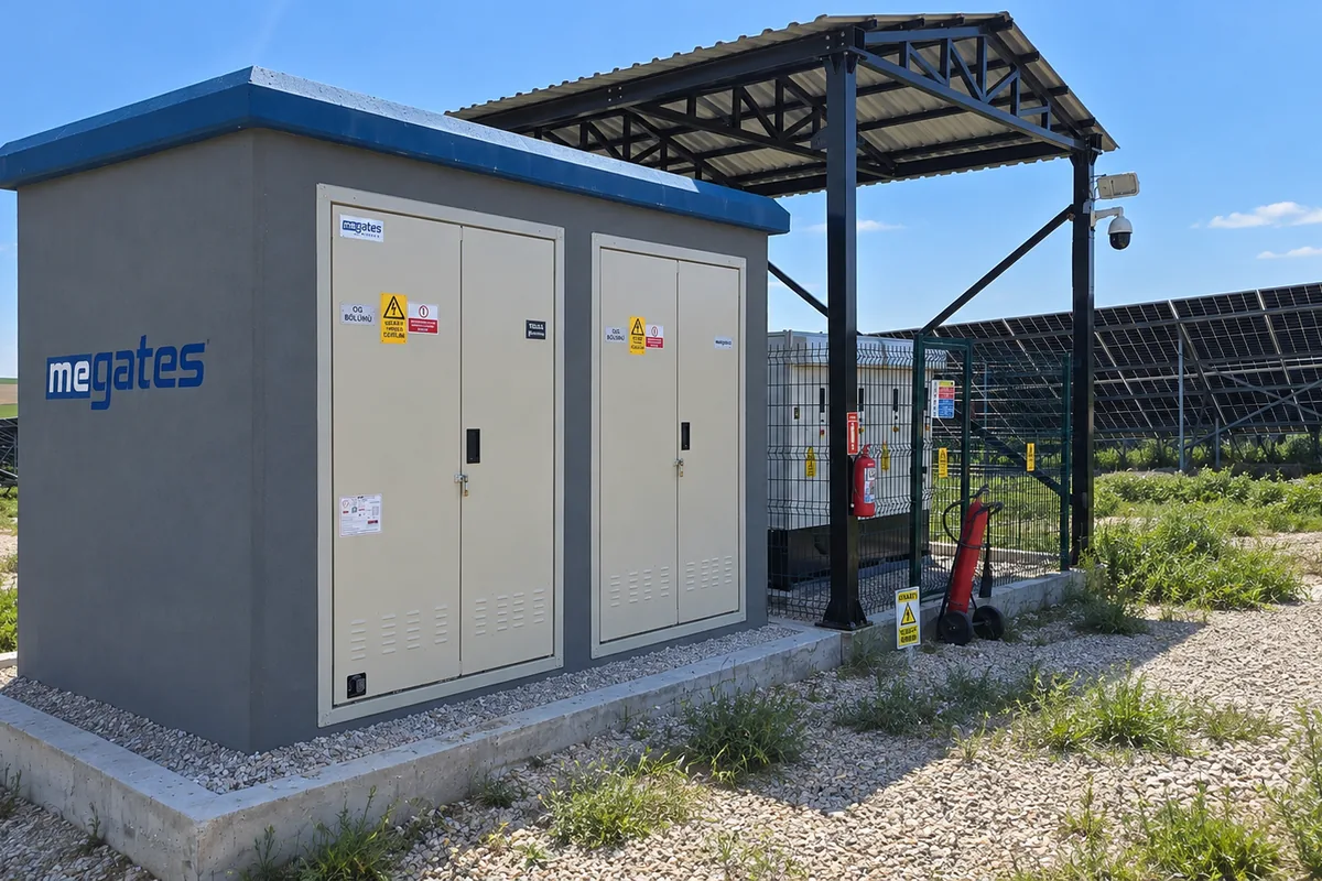 Megates beton trafo köşkü solar saha uygulaması